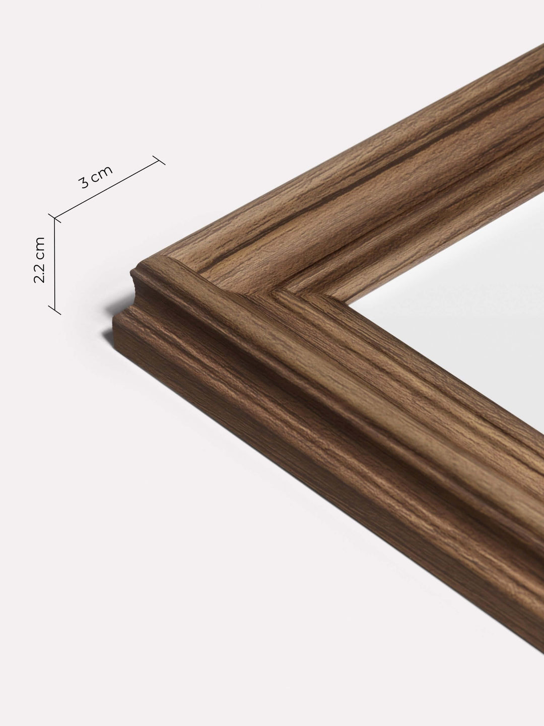 Decorative Frame, Walnut, 30x40 cm - Close-up view