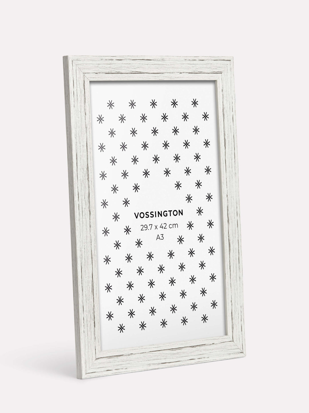 Rustic Frame, White, A3 - Side view